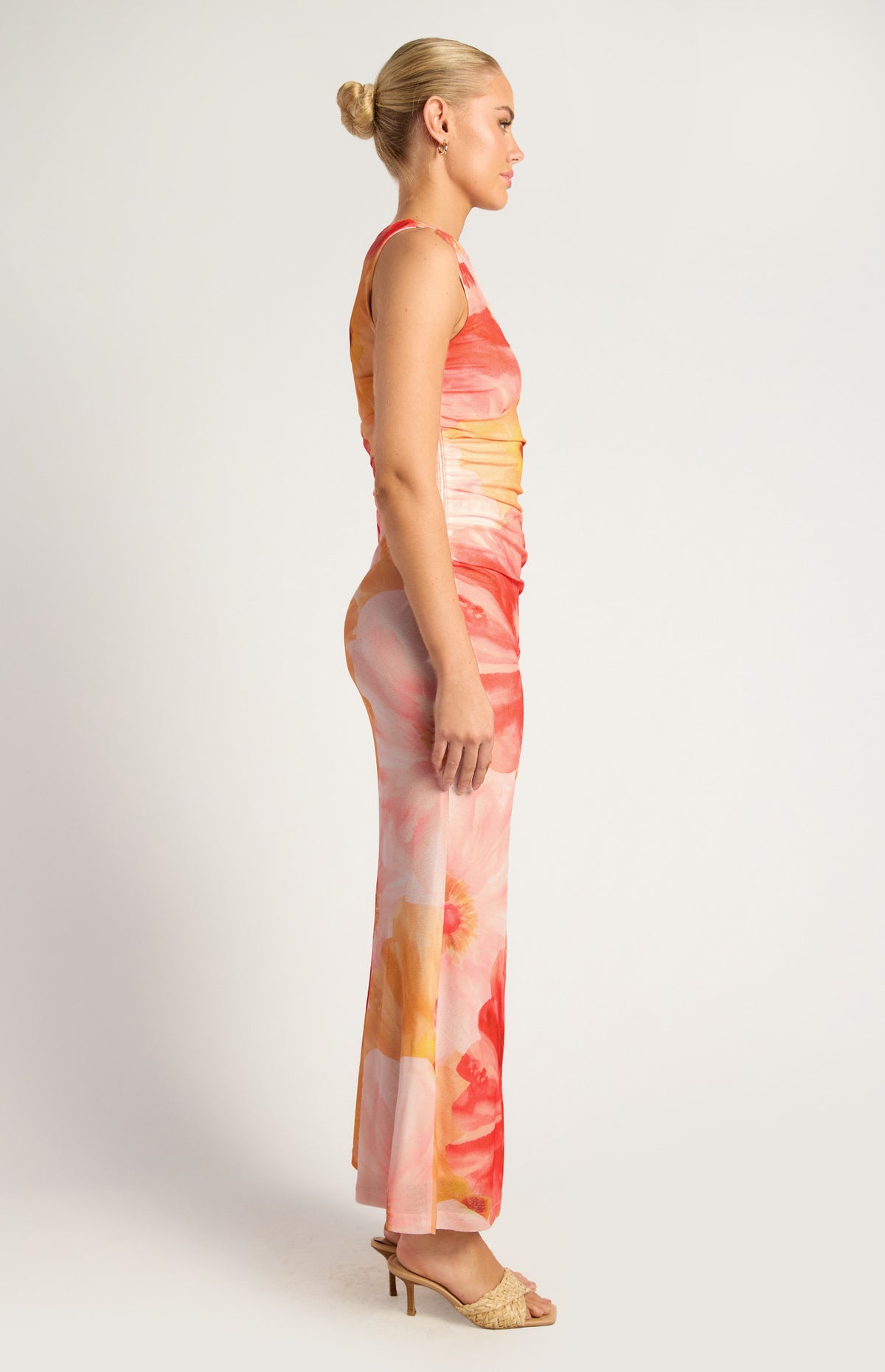 SOGNA Asymmetric Floral Jersey Dress SDR1795A | Evening