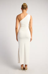 SOGNA COL One Shoulder Gold Toggle And Sash Dress SDR1893A