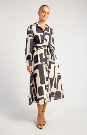 SOGNA COL GEOMETRIC DRESS - SDR1942A
