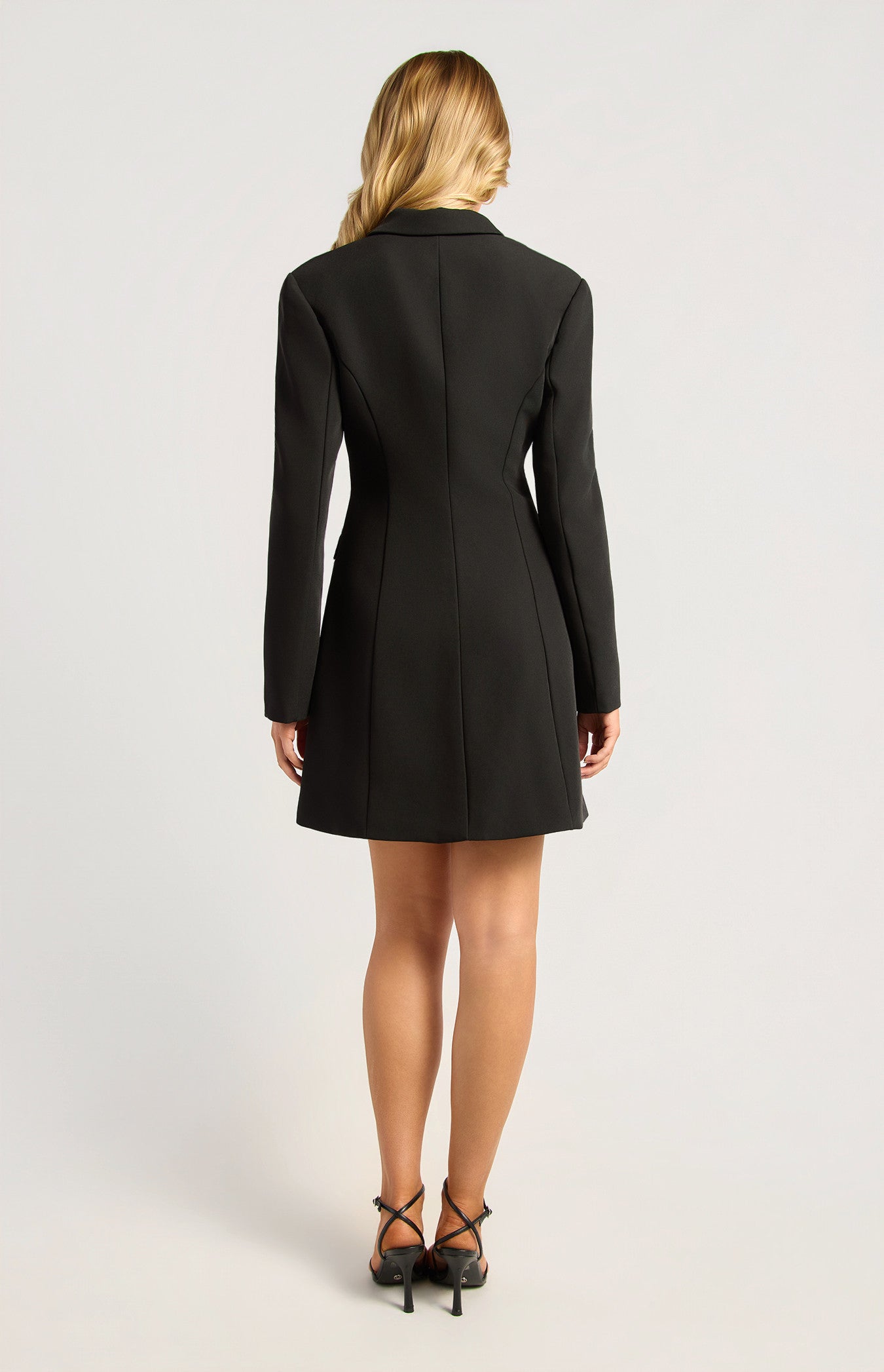 Button Up Collared Detail Blazer Dress SDR1945A