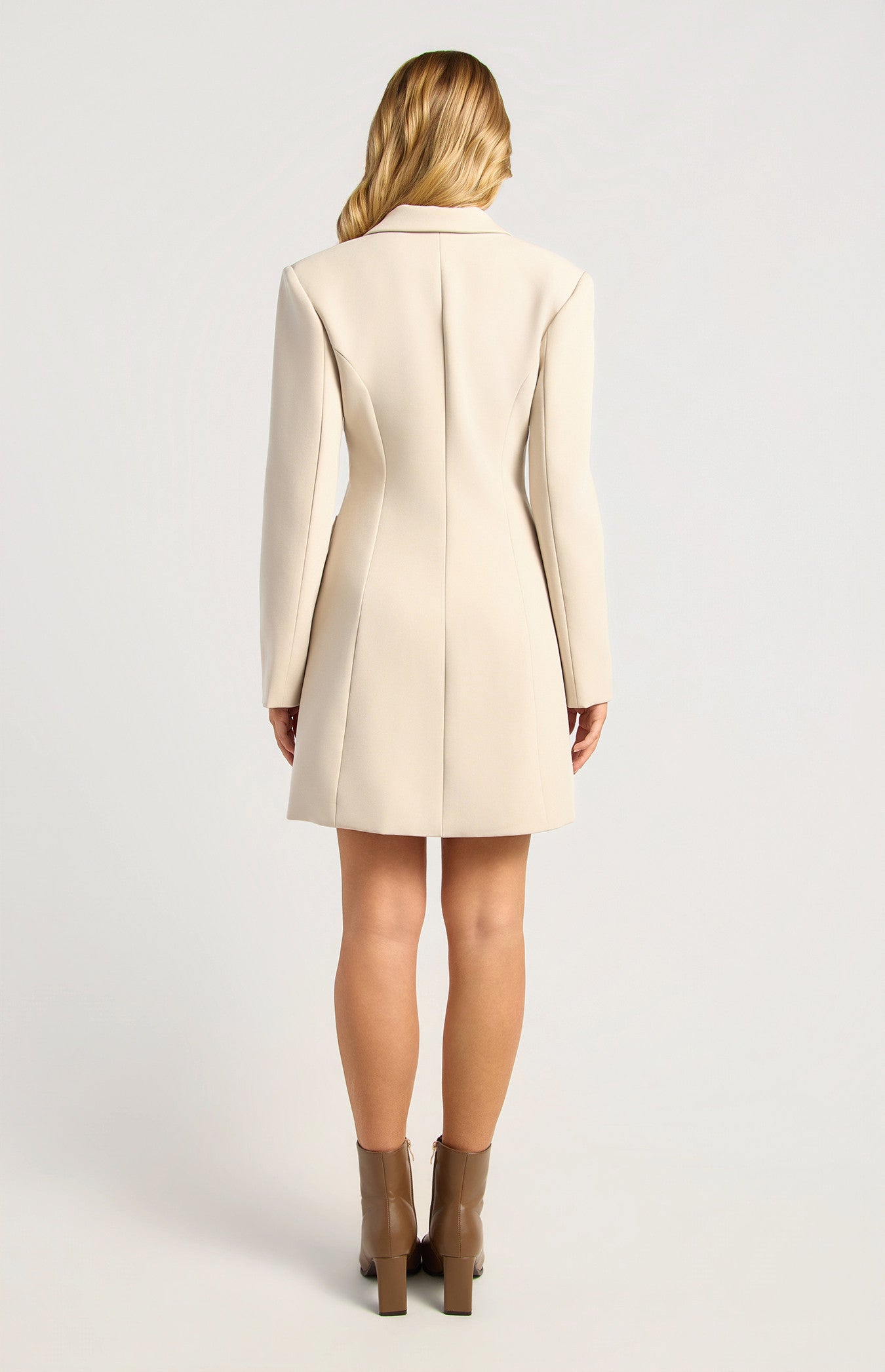 Button Up Collared Detail Blazer Dress SDR1945A