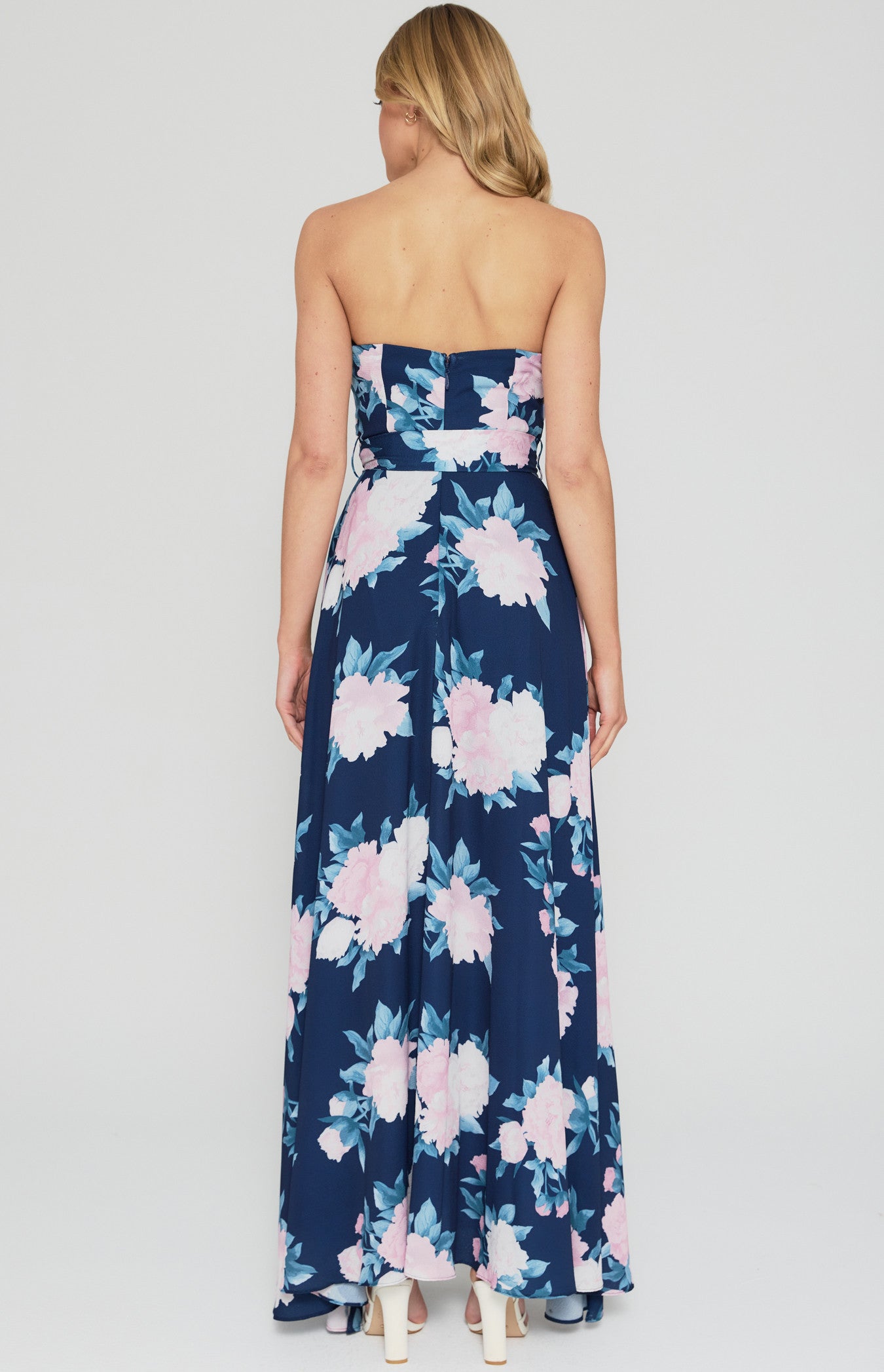 SOGNA COL STRAPLESS FLORAL MAXI DRESS SDR342-12A