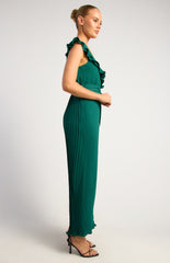 SOGNA COL Pleated Jumpsuit with Double Frill Neckline Feature SJP568B