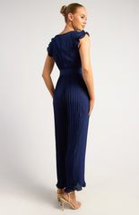 SOGNA COL Pleated Jumpsuit with Double Frill Neckline Feature SJP568B