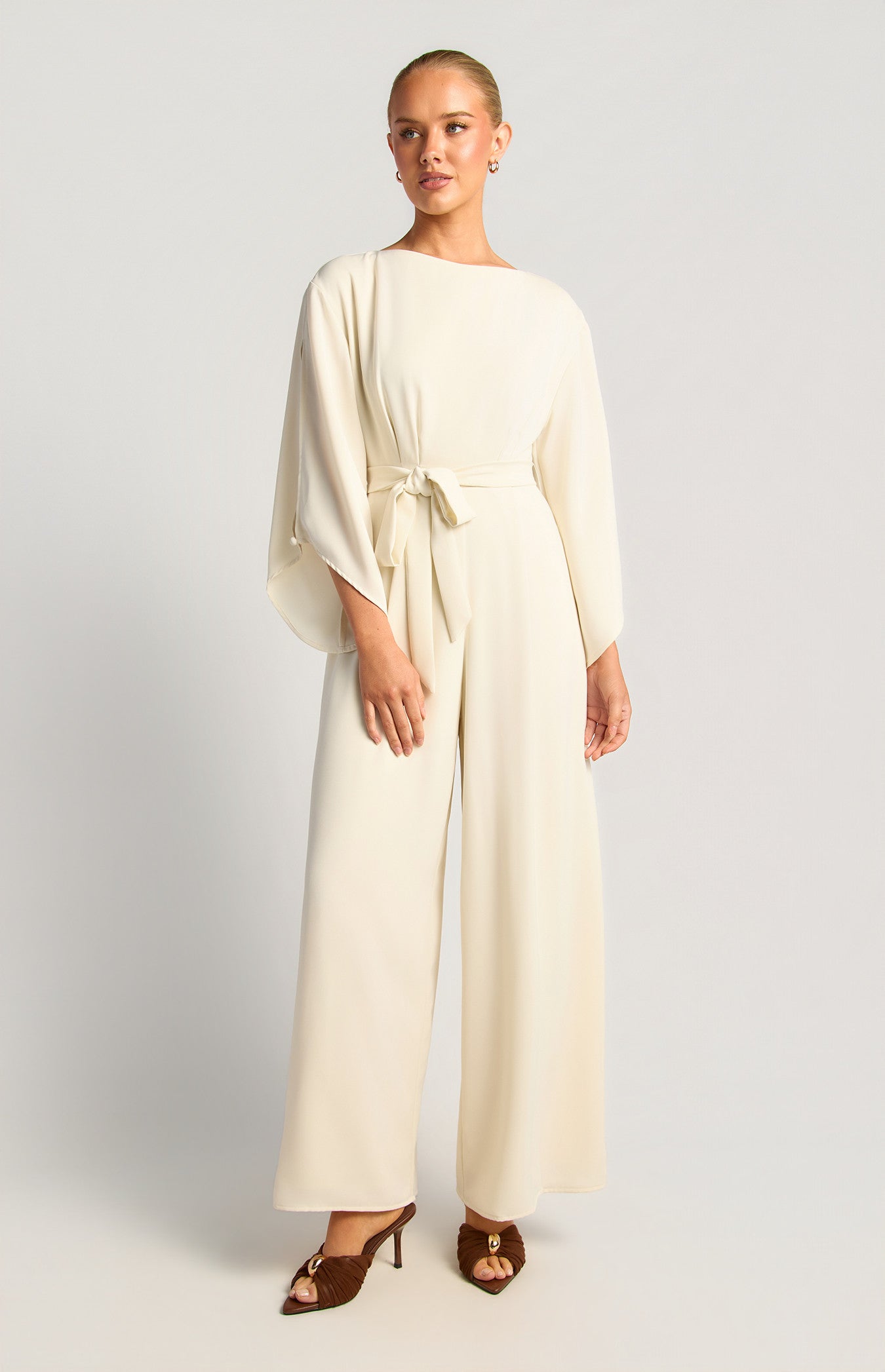 Buttoned Split Cape  Jumpsuit SJP631A