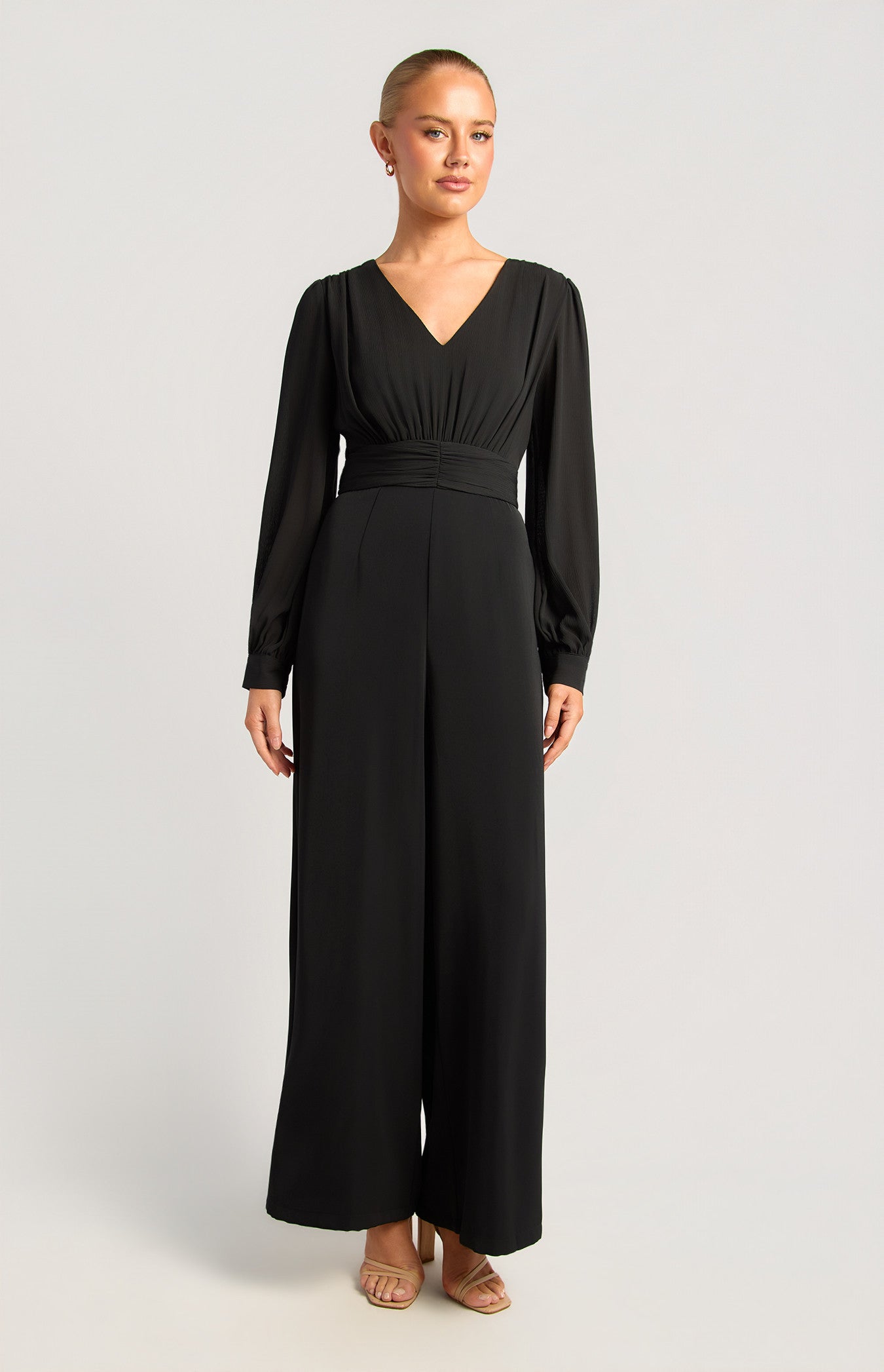 Contrast Fabric l Jumpsuit SJP636A