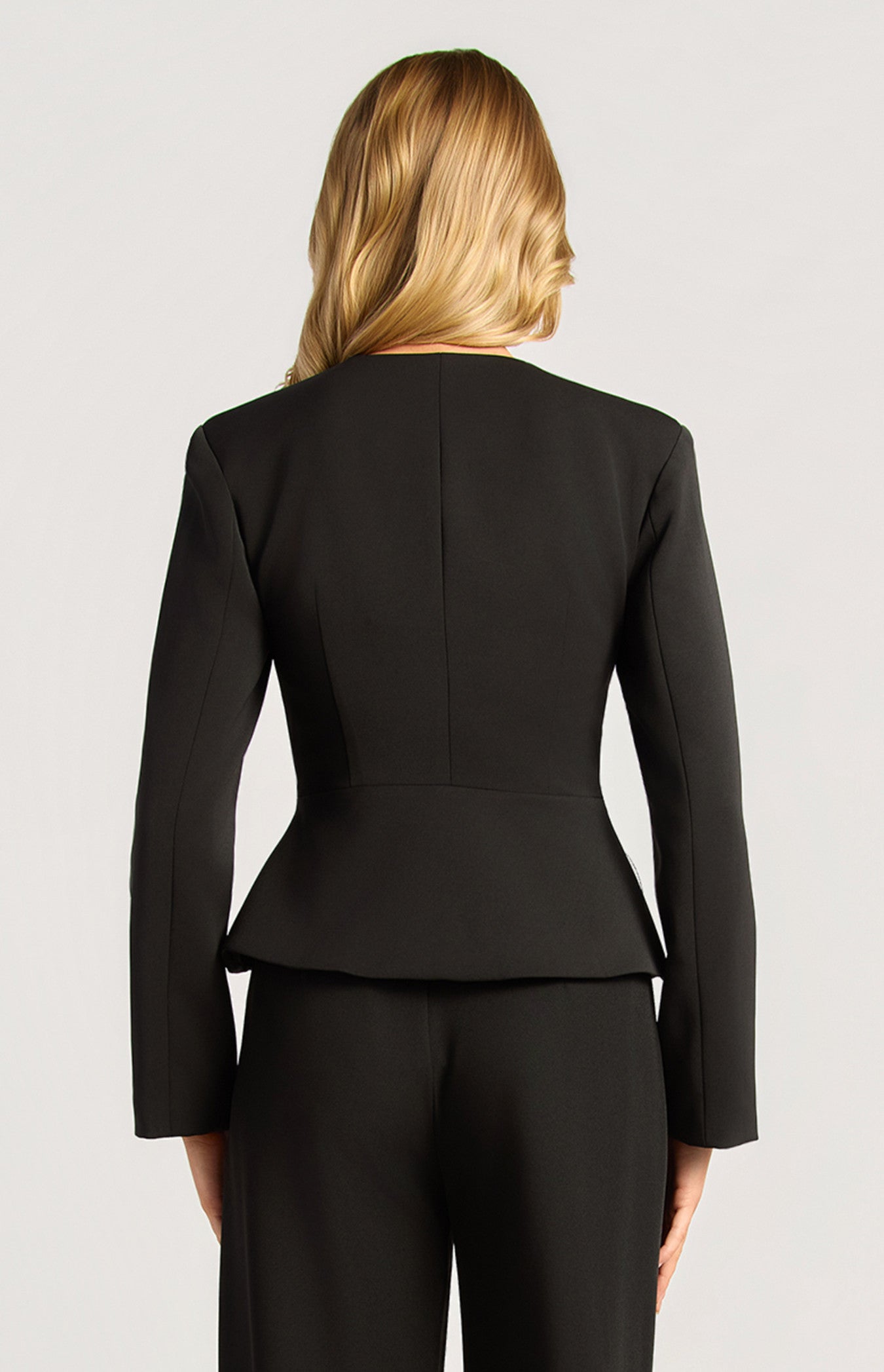 Cinch Waist Blazer With Button (SJT413A)