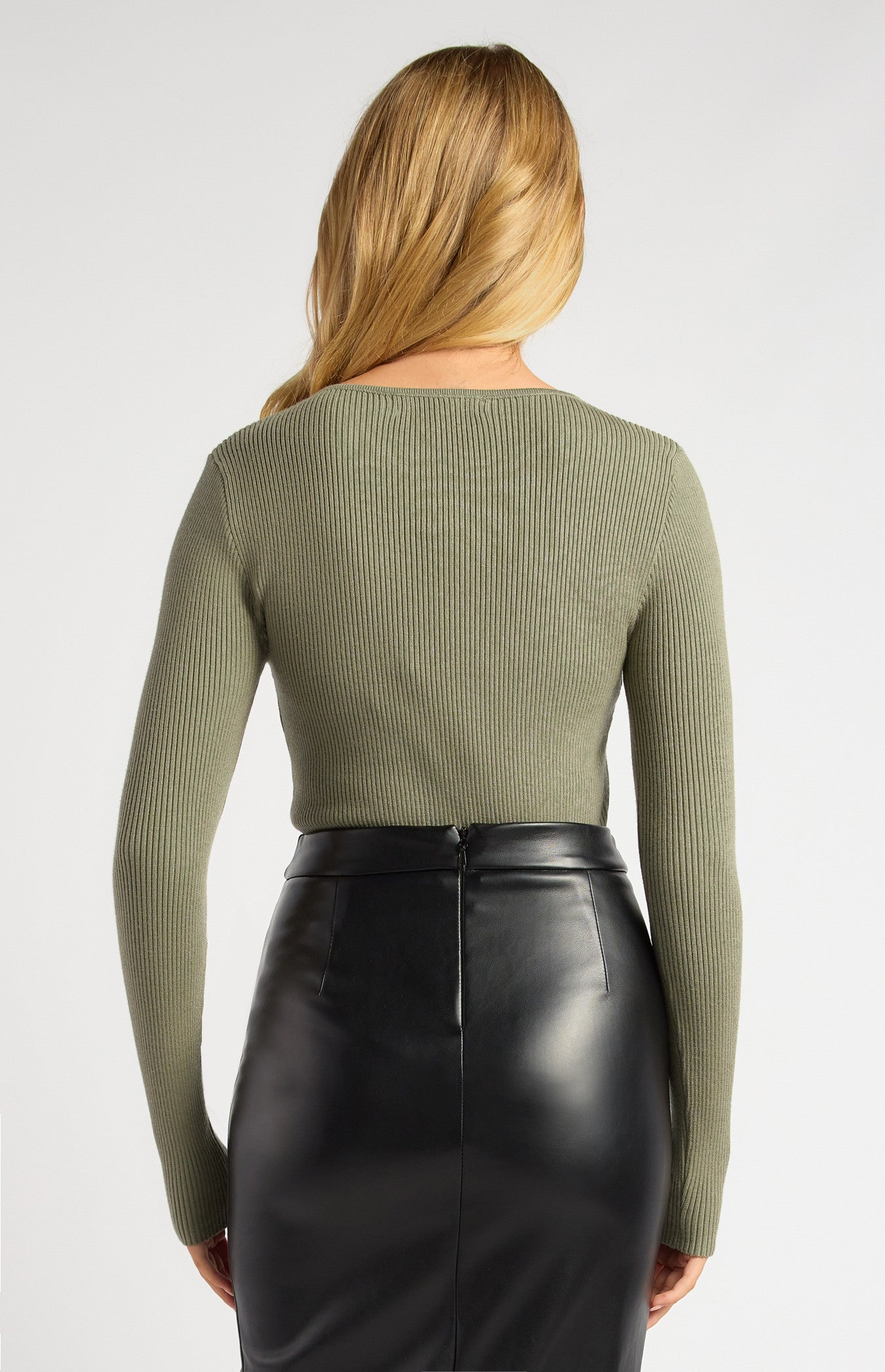 Silver Embellishment Cut Out Detail Knit Top (SKN934)