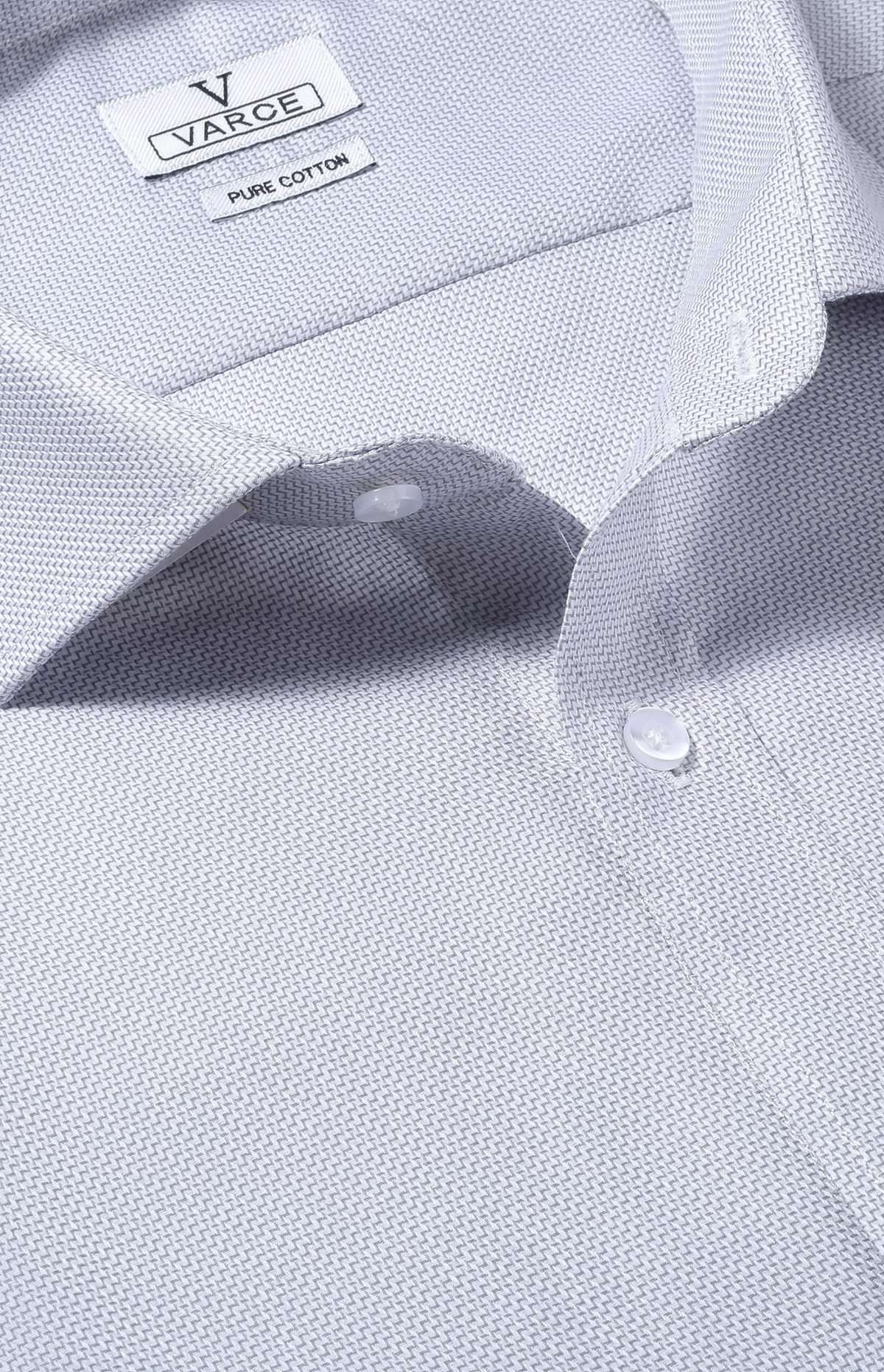 SOGNA 1632 silver shirt collar-fabric detail from original product photograph