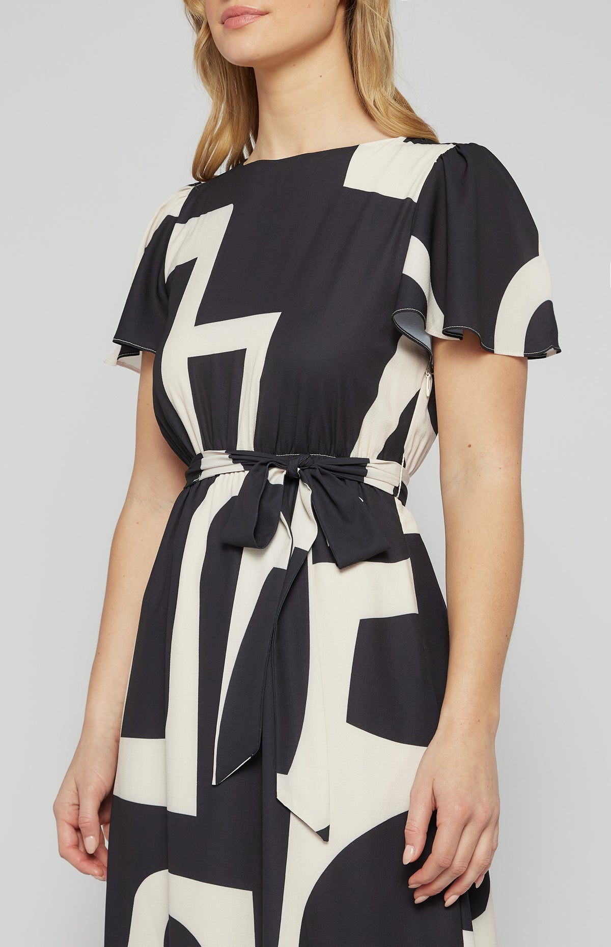 SOGNA Abstract Midi Dress SDR1604A – black – product detail or alternate view