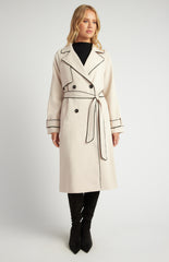 SOGNA COL Contrast  Longline Trench Coat WJT217B