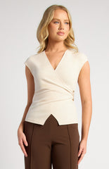 SOGNA COL DESIGN TOP WITH GOLD BUCKLE - WT0756B