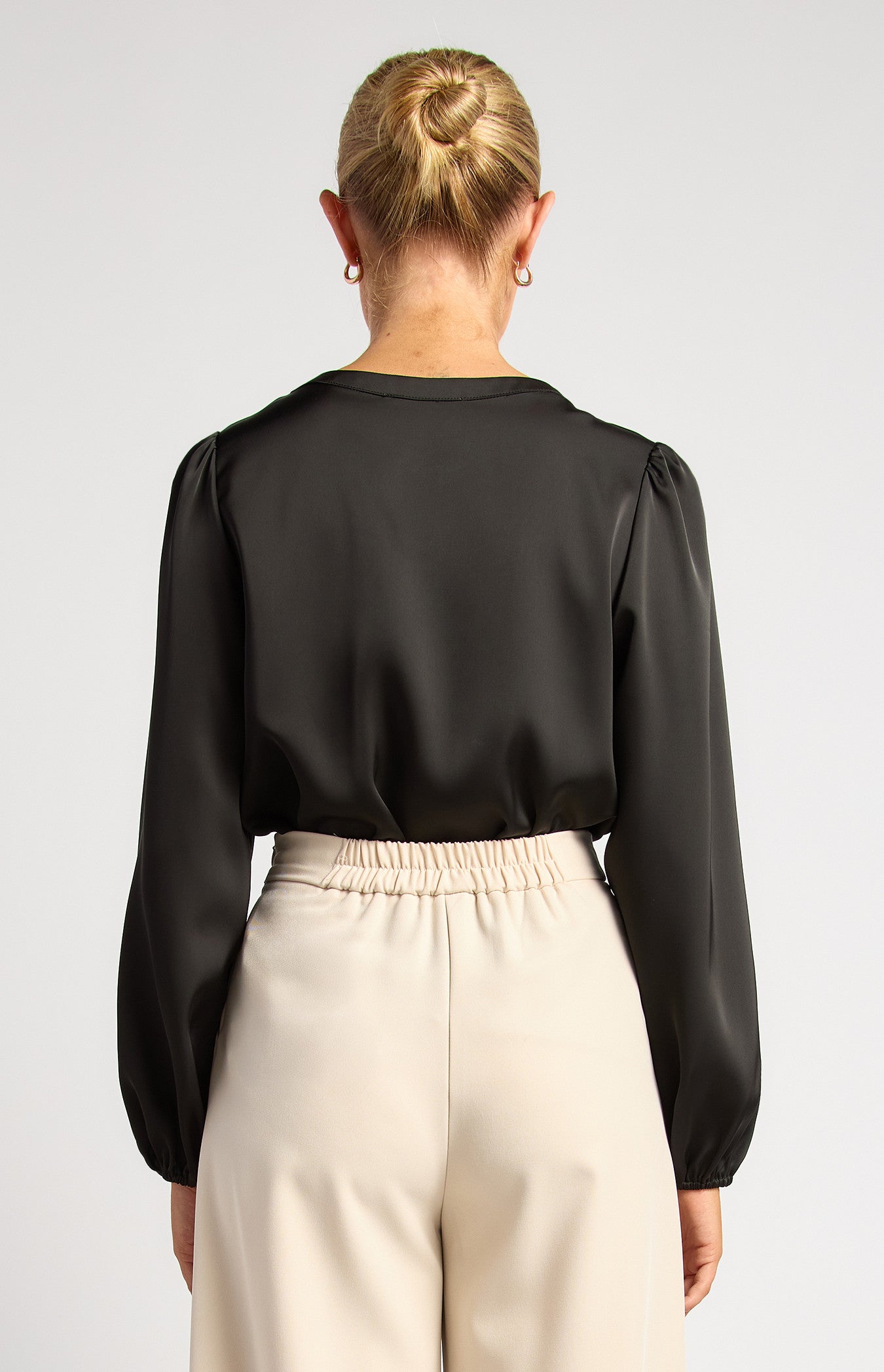 Pleat Shoulder  Blouse  WTO811B