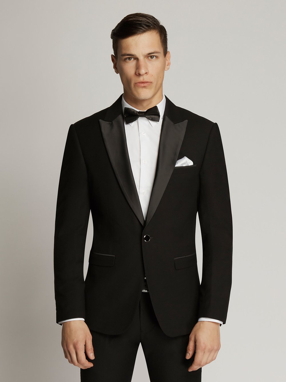 Black Satin-Lapel Dinner Jacket — 1303