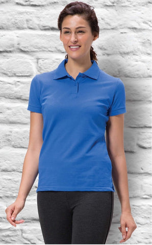 SOGNA Women's Slim Polo 100% Ring Spun 220Gsm Cotton Basic Ladies shirt